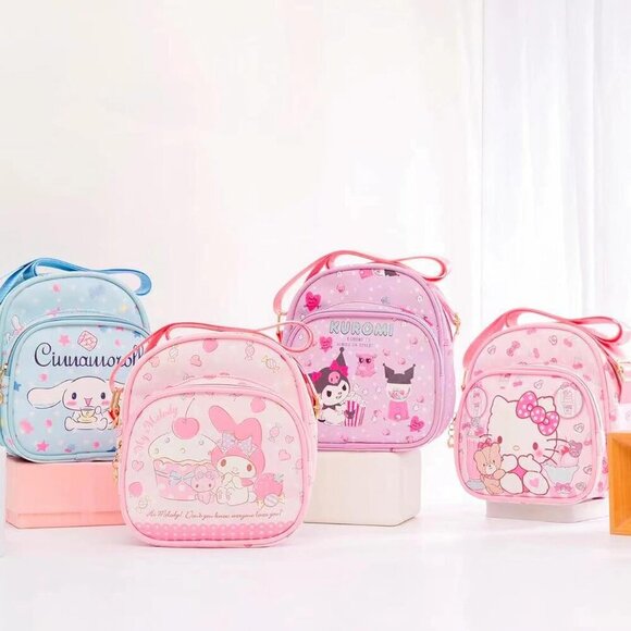 Mini Leather Crossbody Bag Kids Girls Cartoon Design Small Purse - Picture 6 of 7